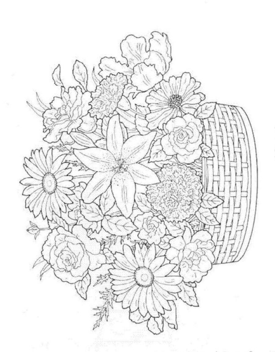 Simple Flower Coloring Pages Free Printable 103