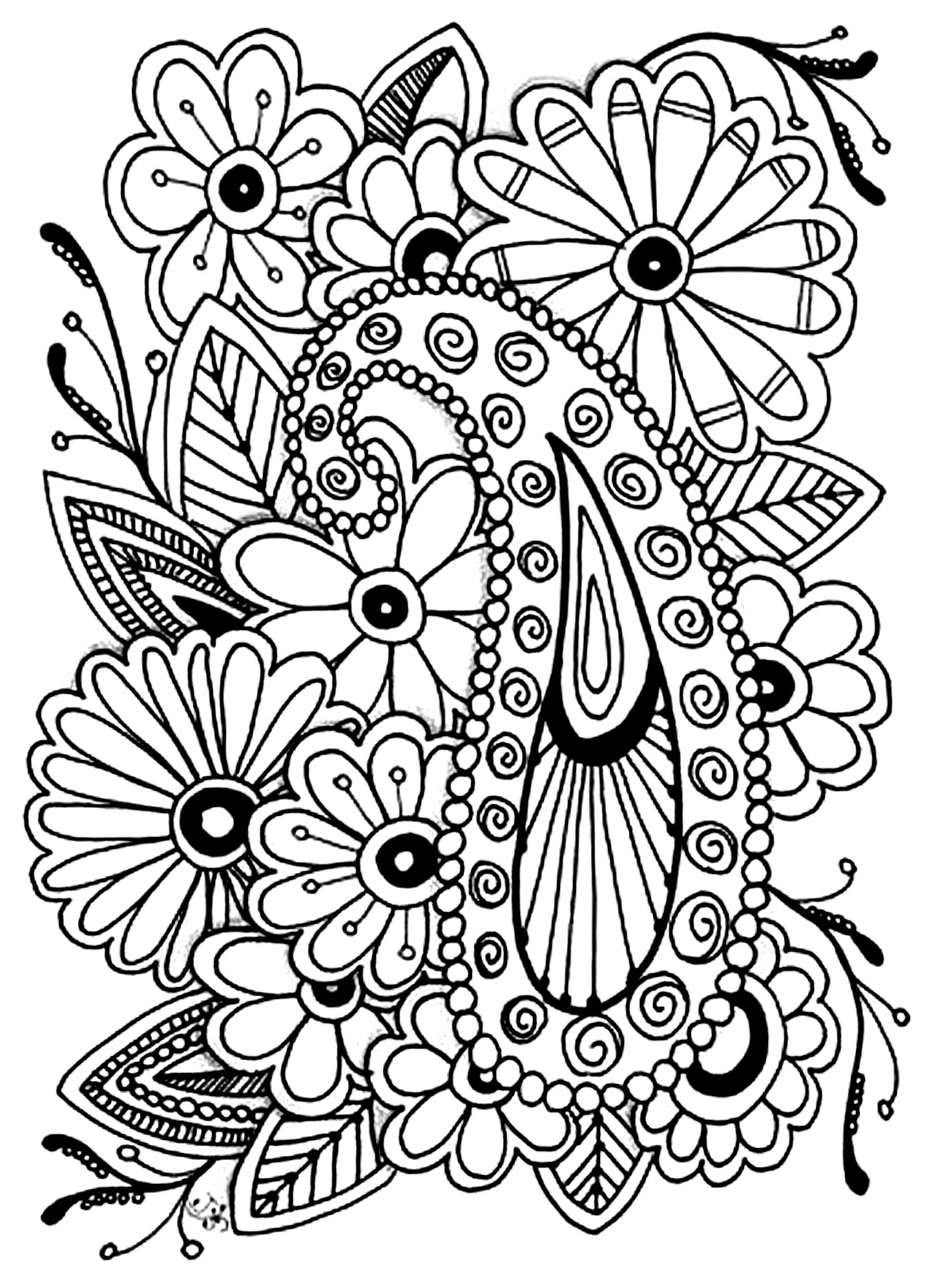 Simple Flower Coloring Pages Free Printable 115