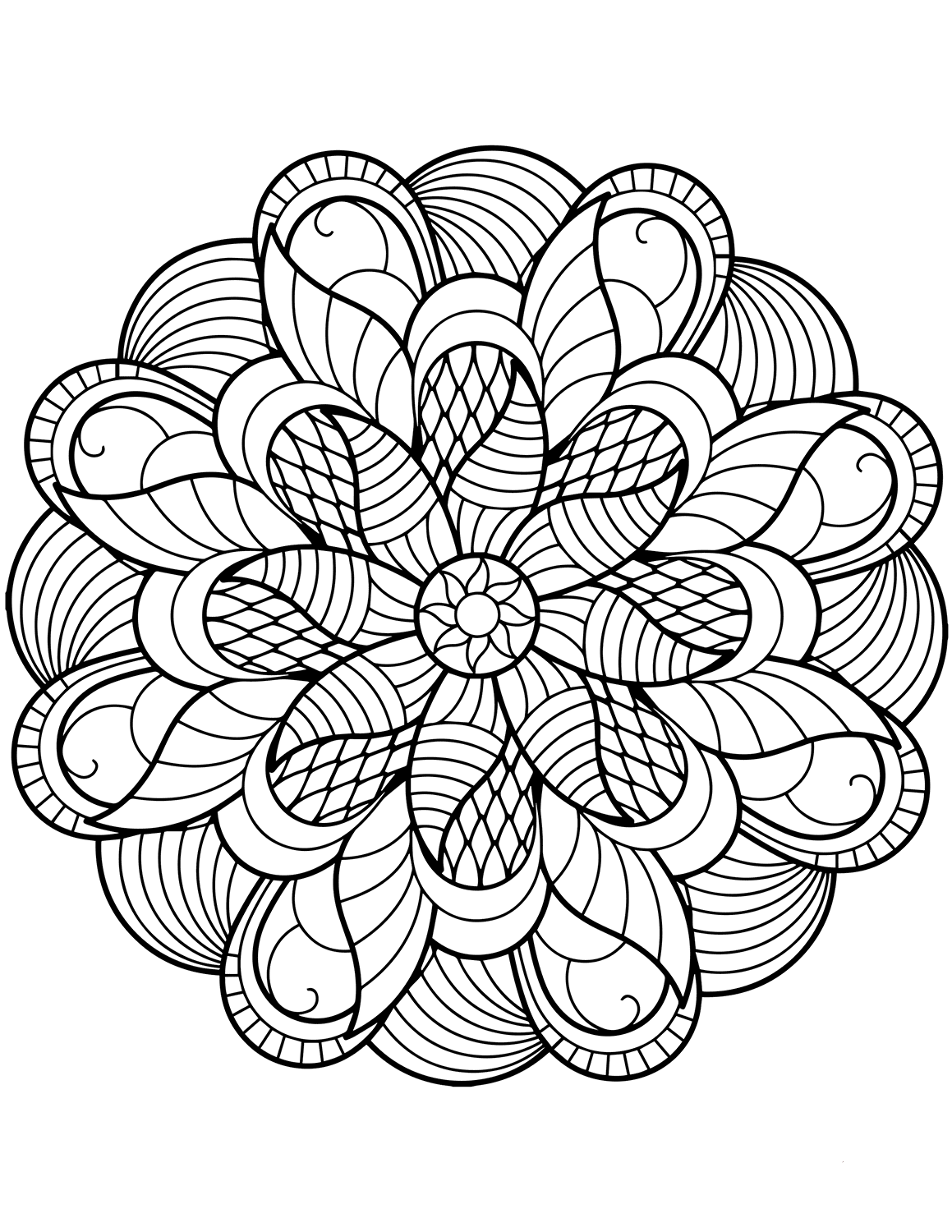 Simple Flower Coloring Pages Free Printable 116