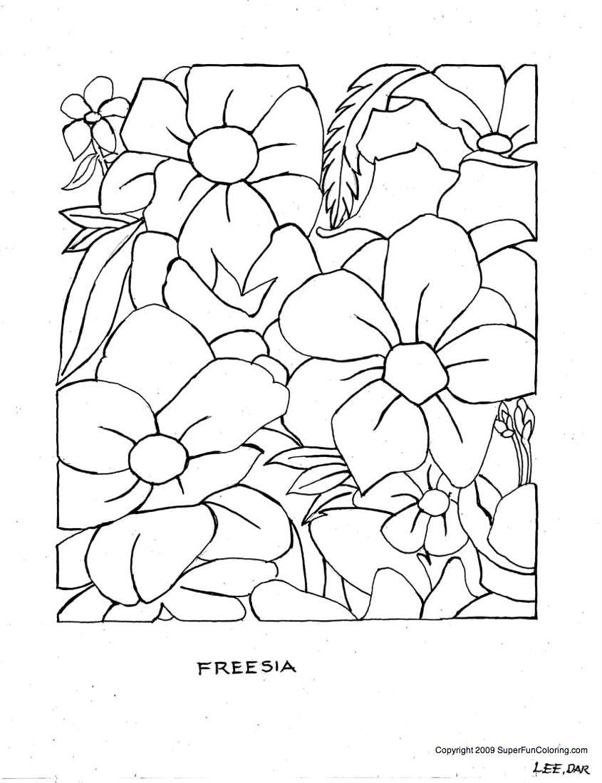 Simple Flower Coloring Pages Free Printable 118