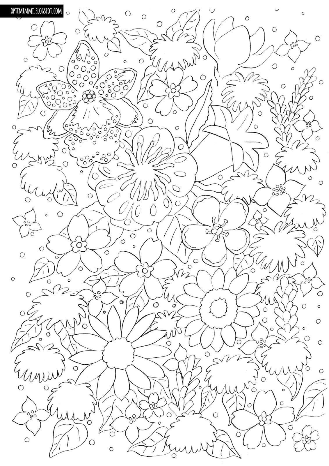 Simple Flower Coloring Pages Free Printable 126