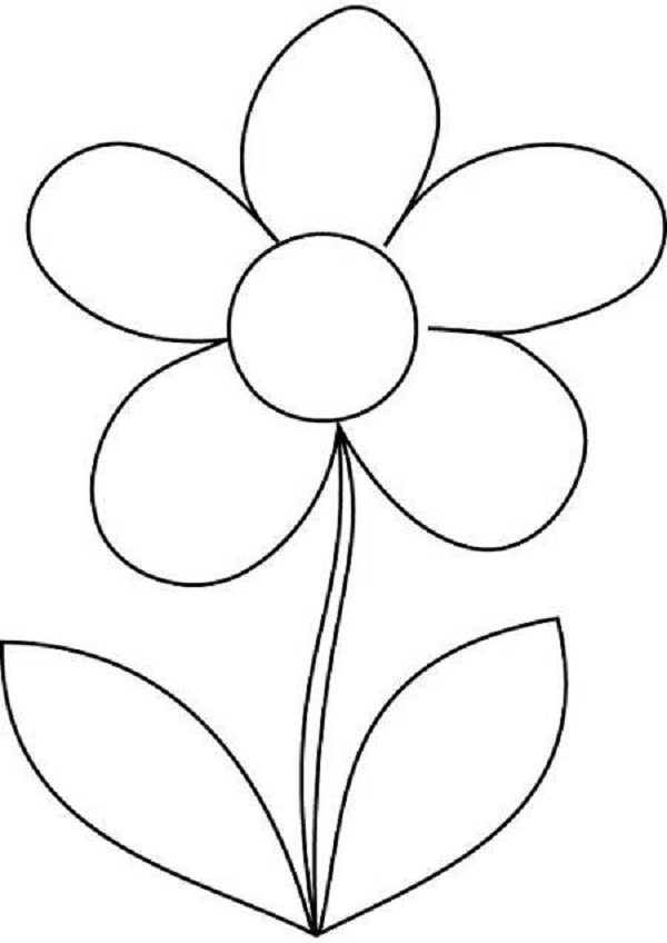 Simple Flower Coloring Pages Free Printable 127