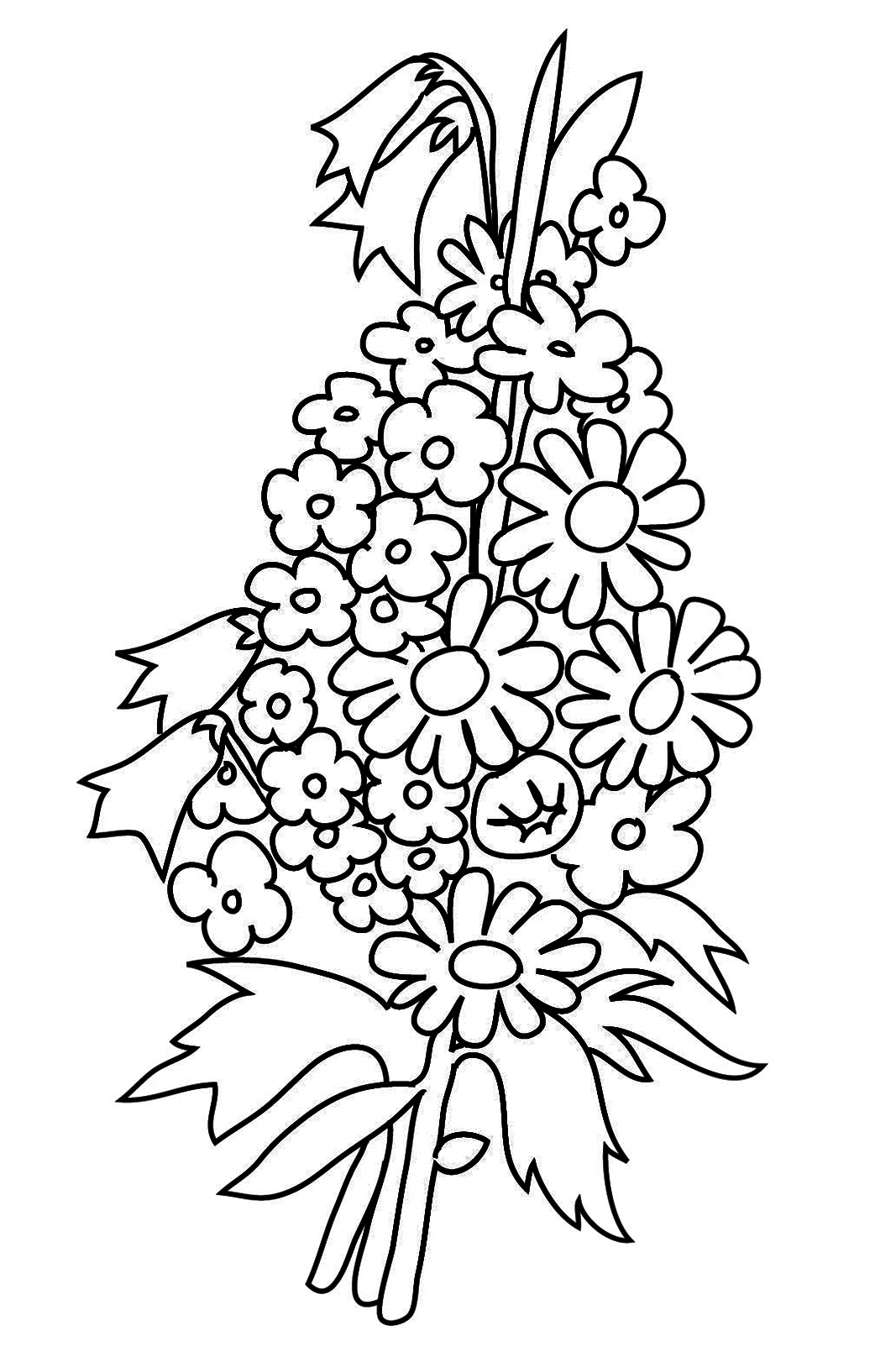 Simple Flower Coloring Pages Free Printable 138