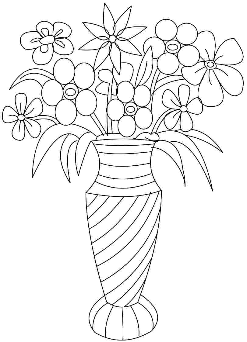 Simple Flower Coloring Pages Free Printable 146