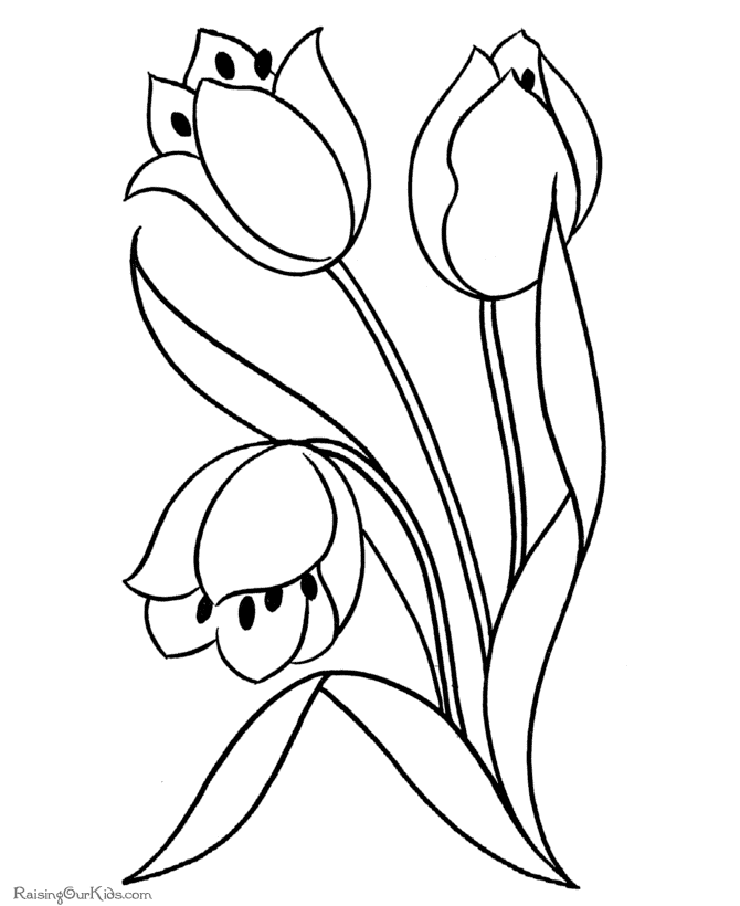 Simple Flower Coloring Pages Free Printable 151