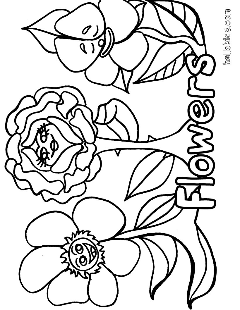 Simple Flower Coloring Pages Free Printable 16