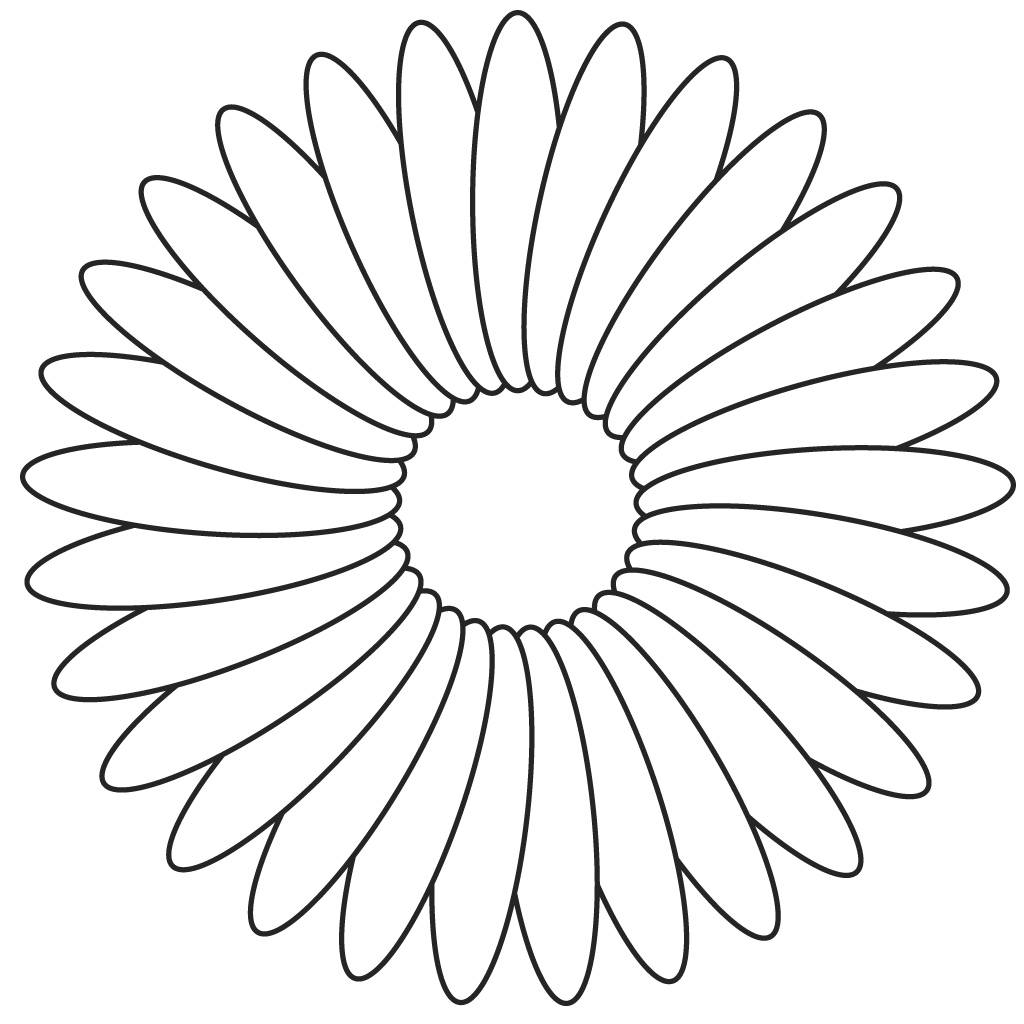 Simple Flower Coloring Pages Free Printable 161