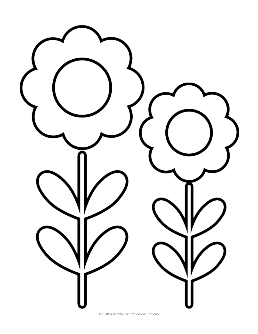 Simple Flower Coloring Pages Free Printable 169