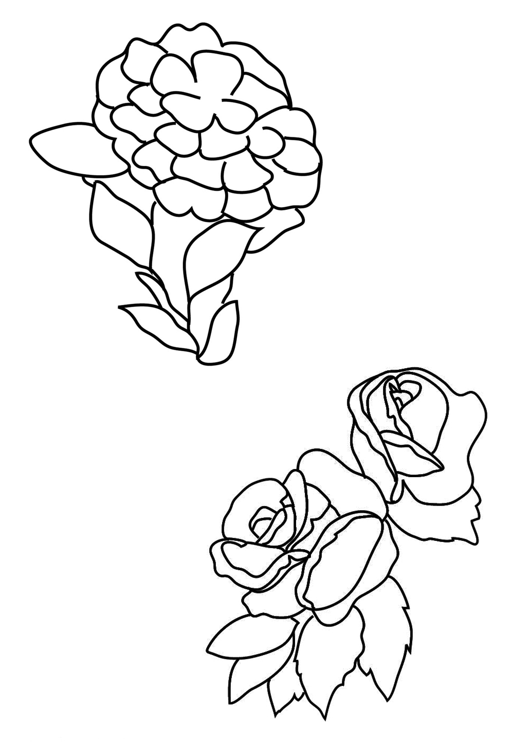 Simple Flower Coloring Pages Free Printable 170