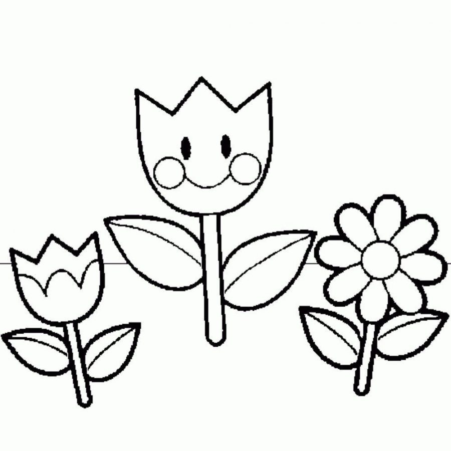 Simple Flower Coloring Pages Free Printable 174