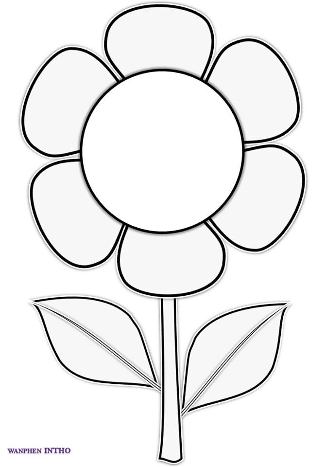 Simple Flower Coloring Pages Free Printable 26