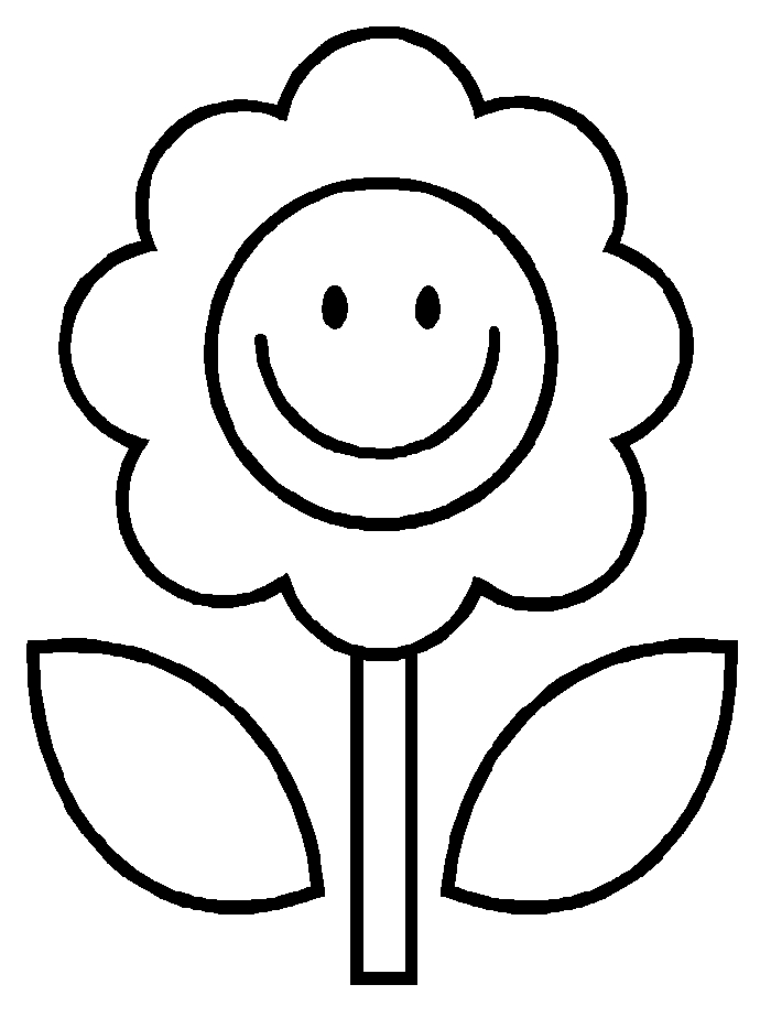 Simple Flower Coloring Pages Free Printable 34