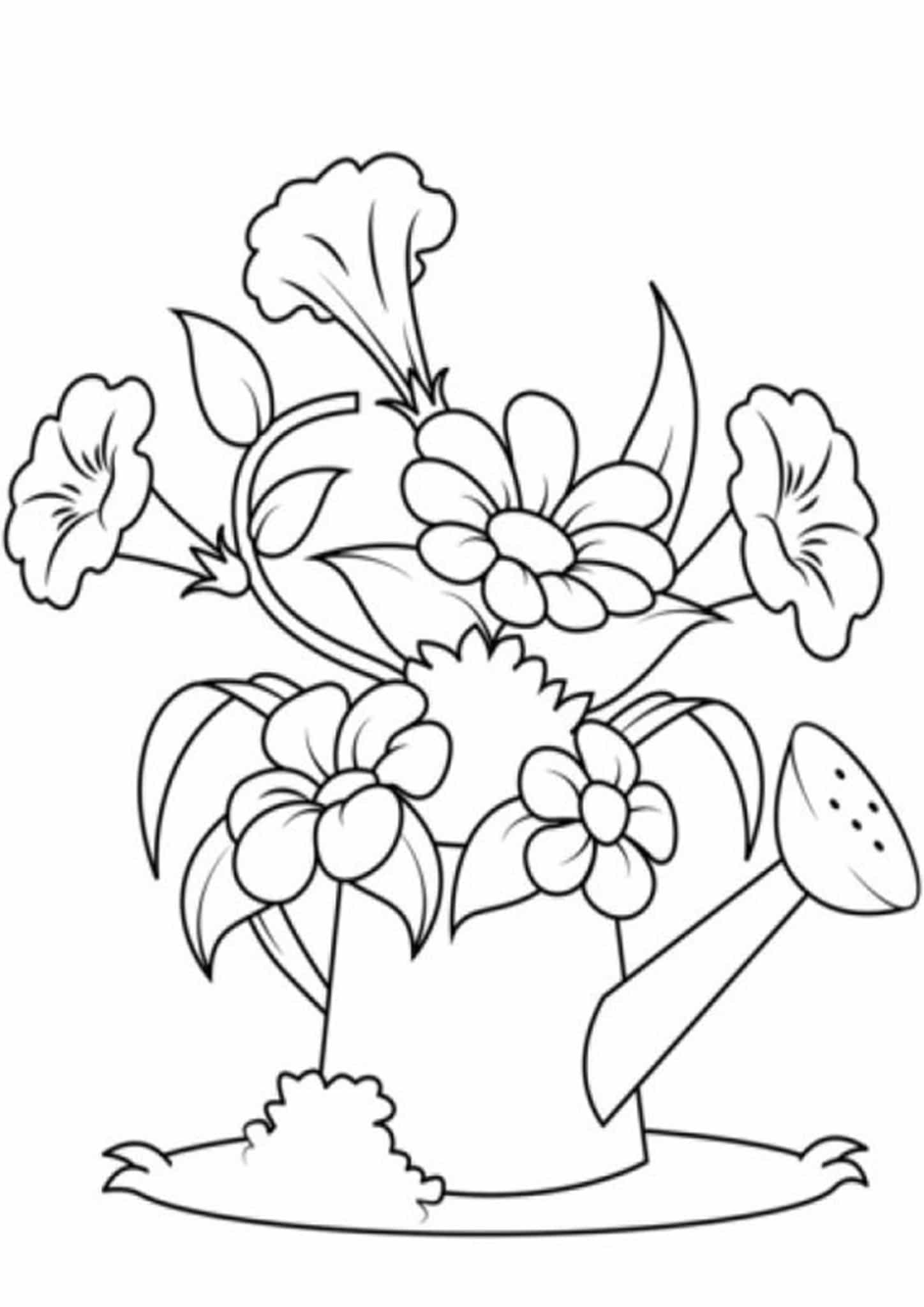 Simple Flower Coloring Pages Free Printable 42