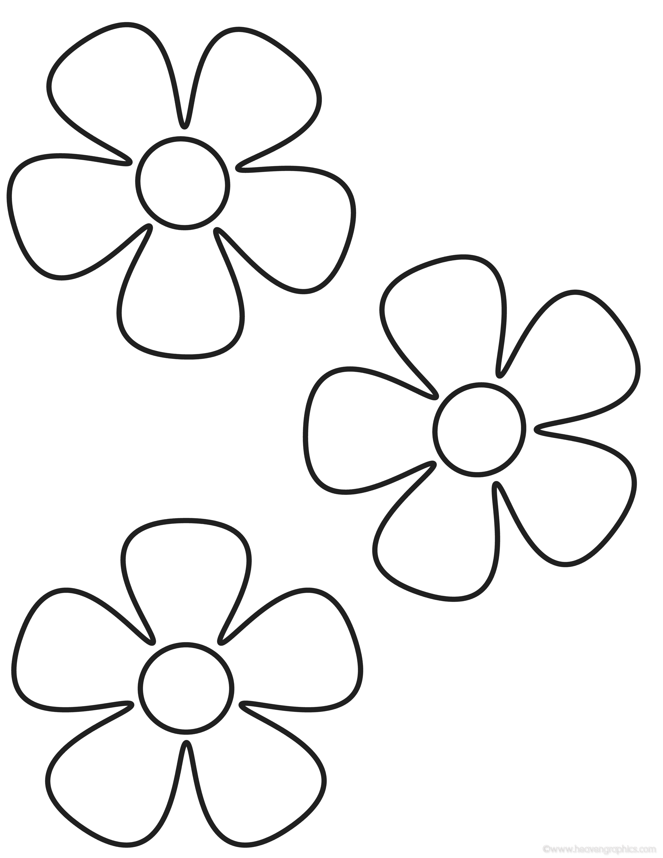 Simple Flower Coloring Pages Free Printable 46