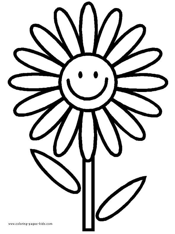 Simple Flower Coloring Pages Free Printable 47