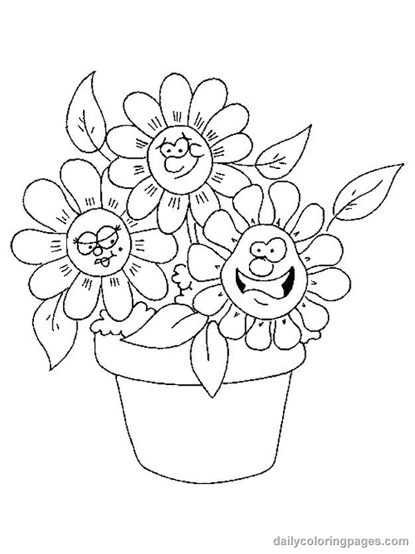 Simple Flower Coloring Pages Free Printable 48