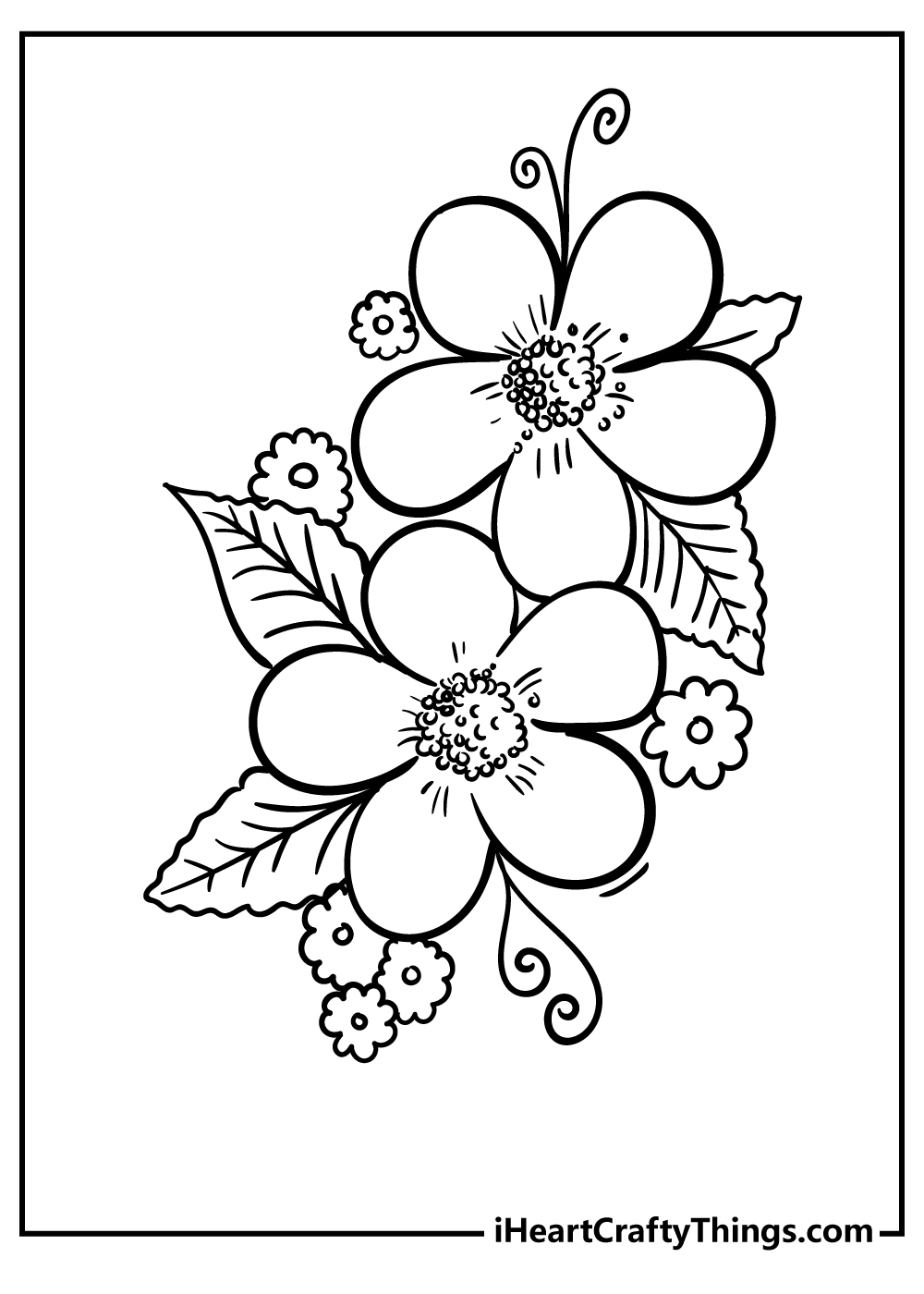 Simple Flower Coloring Pages Free Printable 50