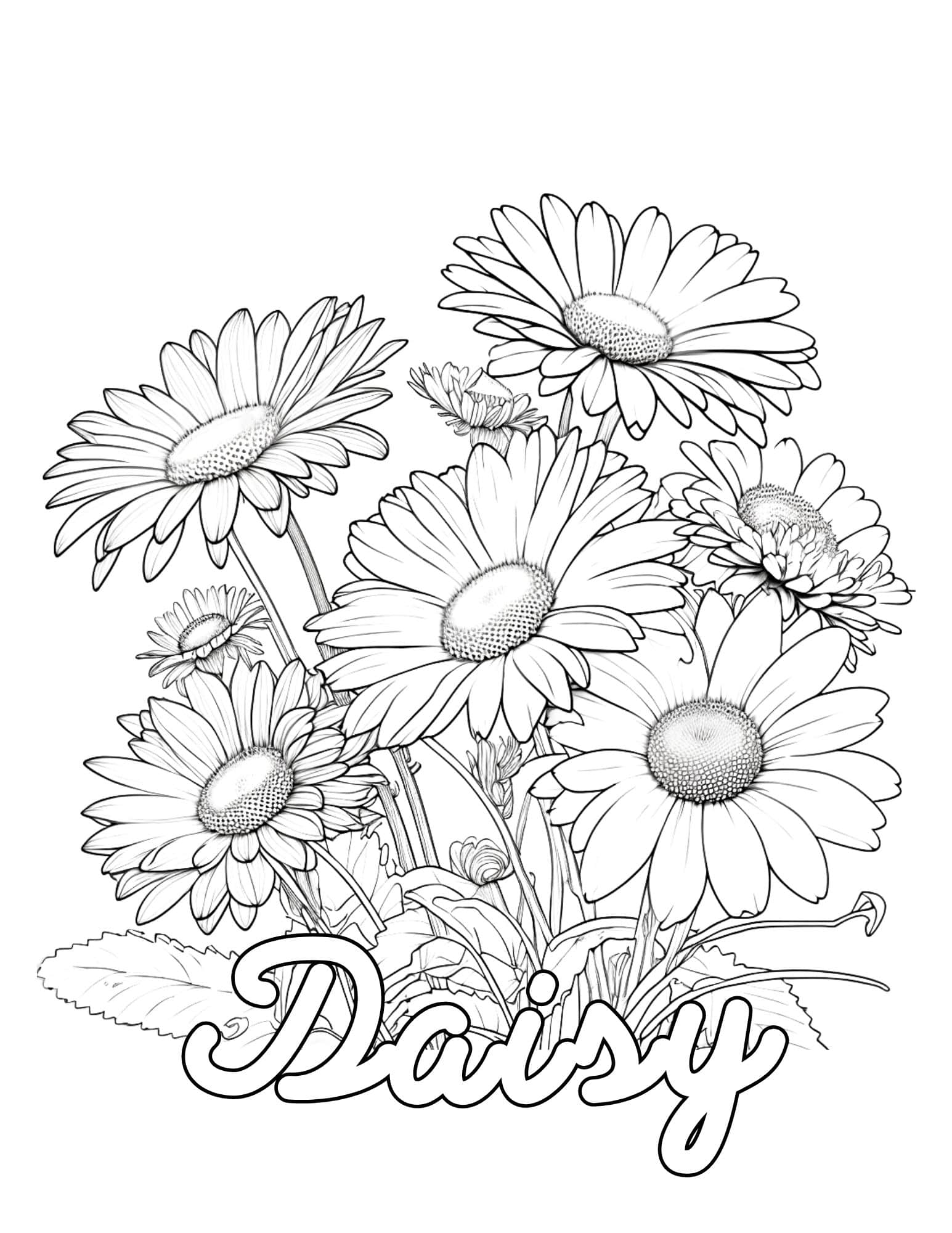 Simple Flower Coloring Pages Free Printable 51