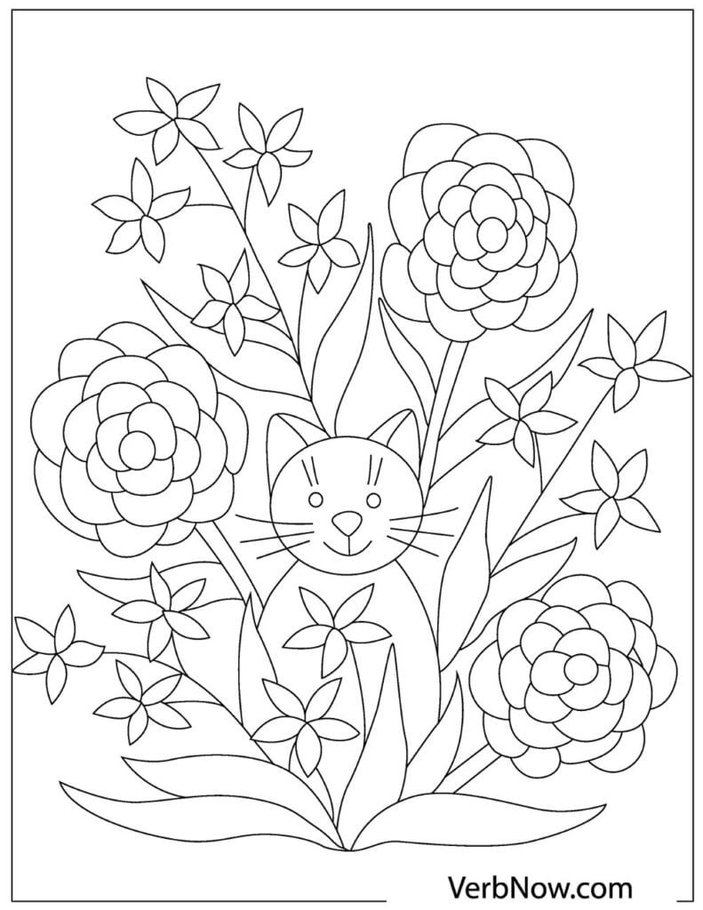 Simple Flower Coloring Pages Free Printable 53