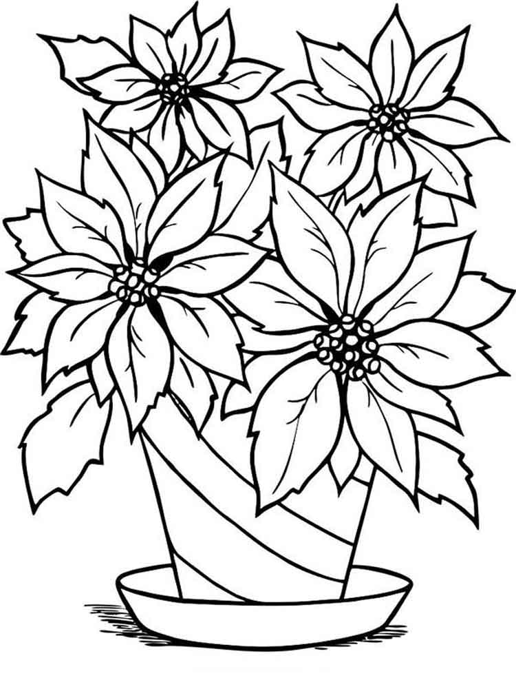 Simple Flower Coloring Pages Free Printable 54