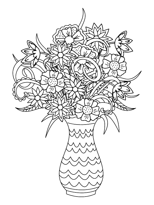 Simple Flower Coloring Pages Free Printable 57