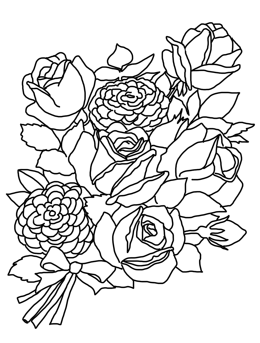 Simple Flower Coloring Pages Free Printable 63