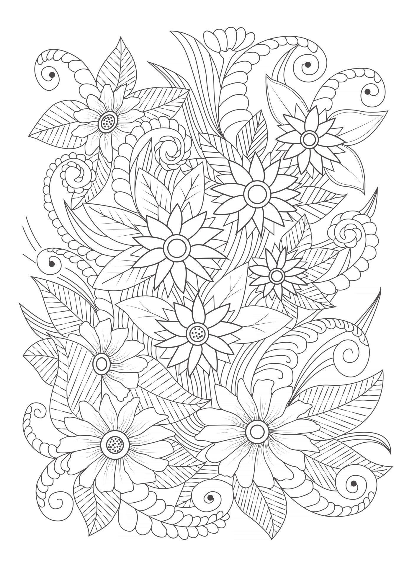 Simple Flower Coloring Pages Free Printable 65