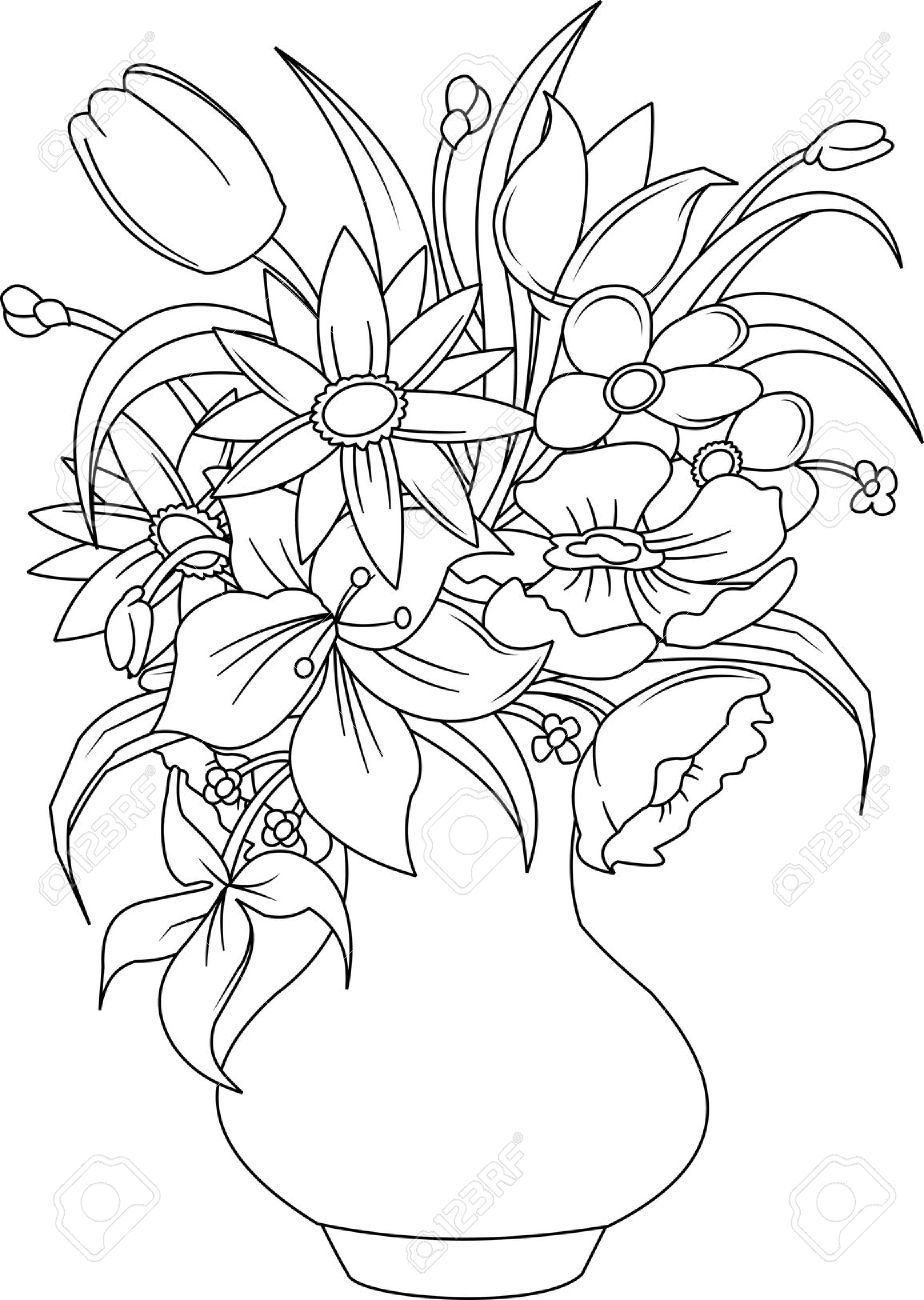 Simple Flower Coloring Pages Free Printable 73