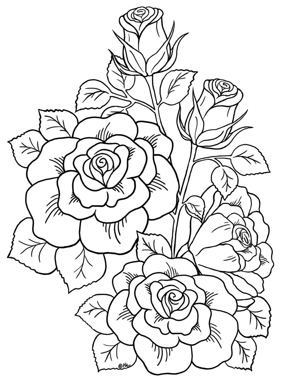 Simple Flower Coloring Pages Free Printable 74