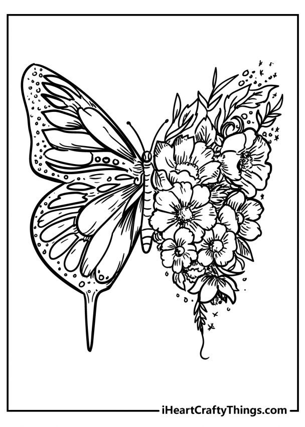 Simple Flower Coloring Pages Free Printable 76