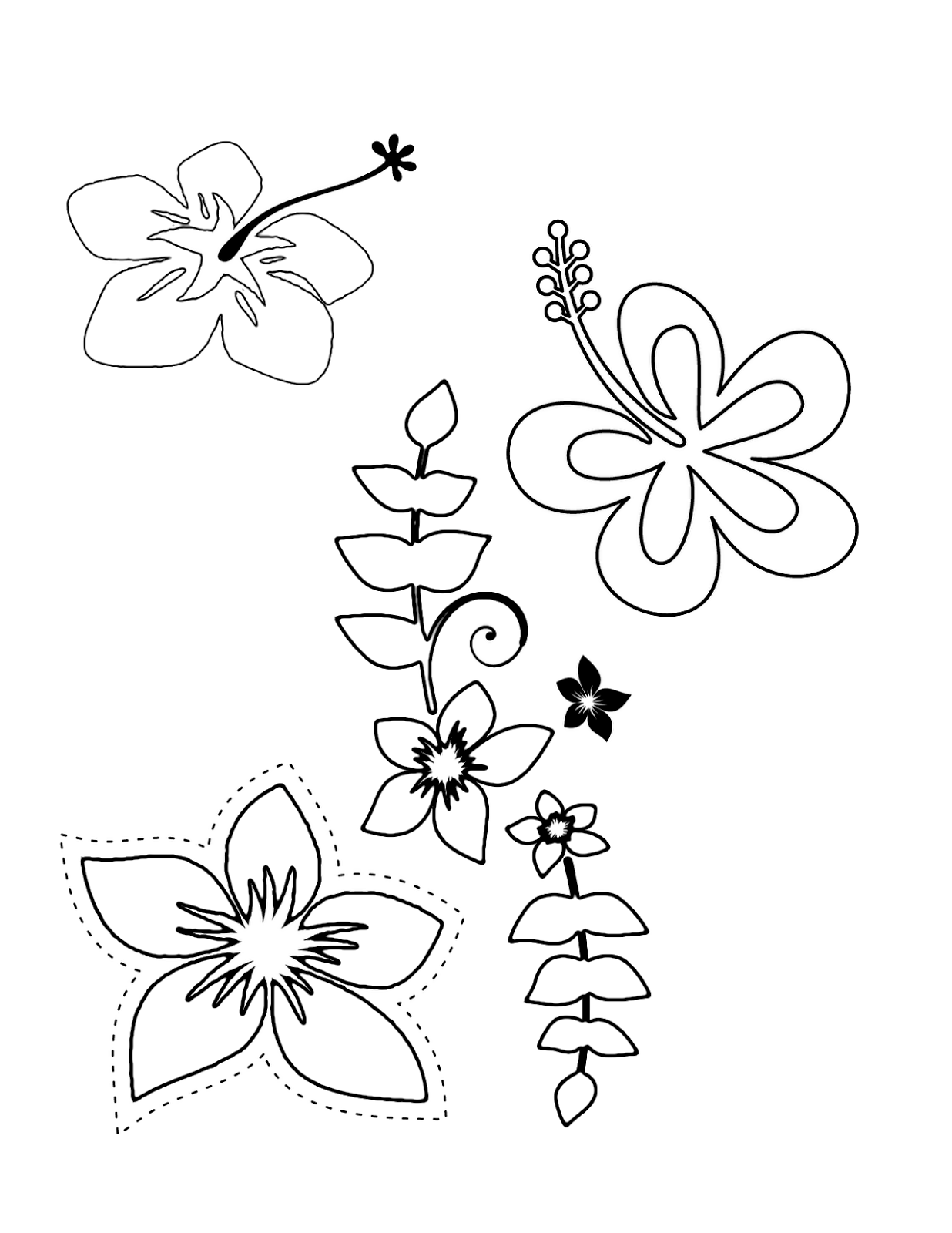 Simple Flower Coloring Pages Free Printable 78