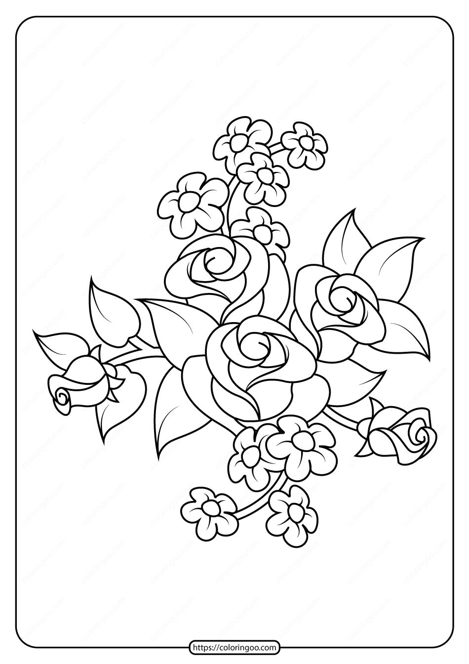 Simple Flower Coloring Pages Free Printable 82