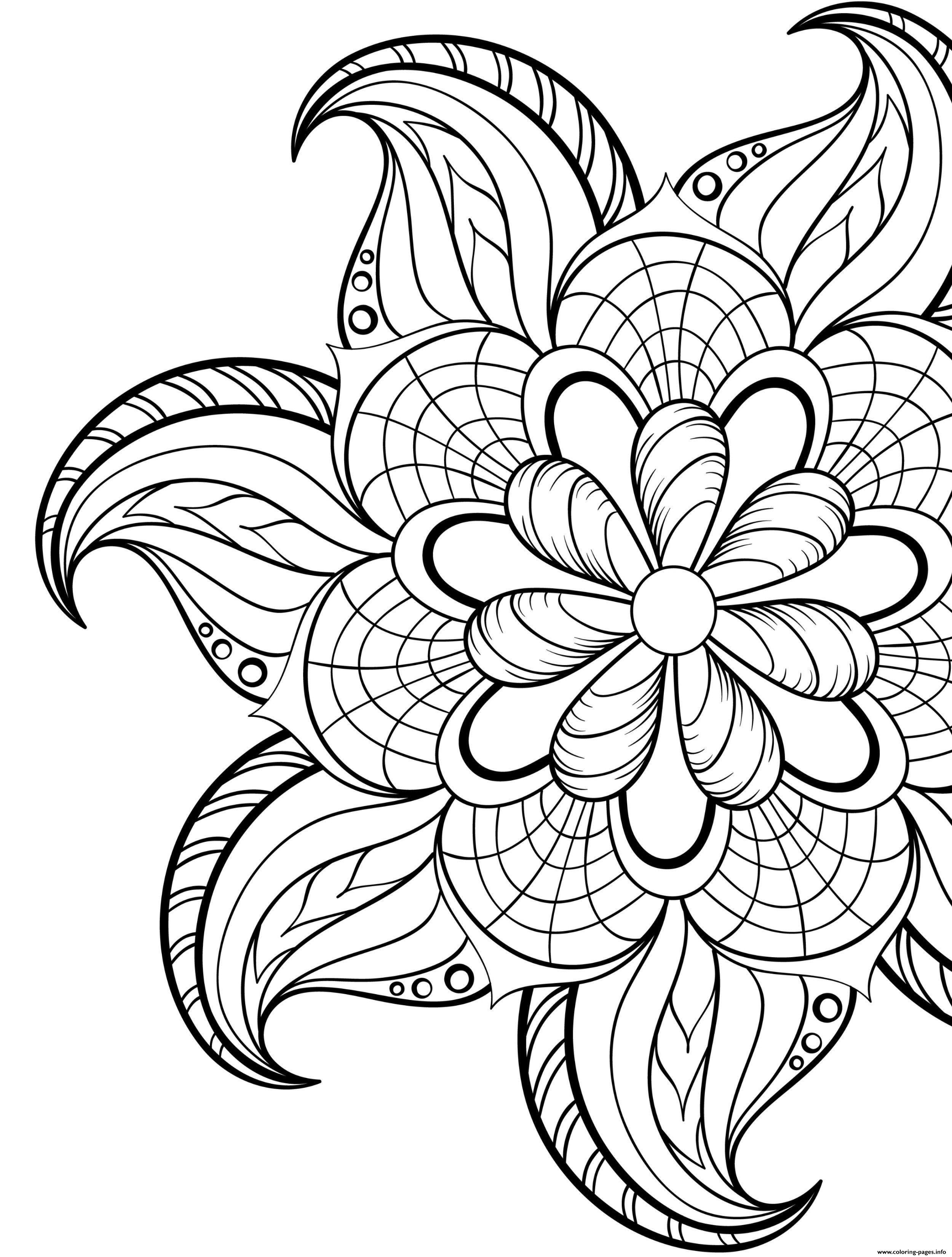 Simple Flower Coloring Pages Free Printable 85