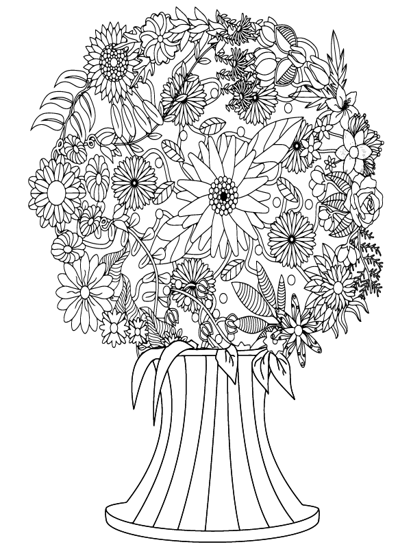 Simple Flower Coloring Pages Free Printable 87