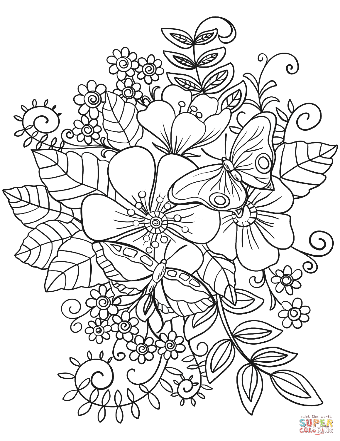 Simple Flower Coloring Pages Free Printable 89