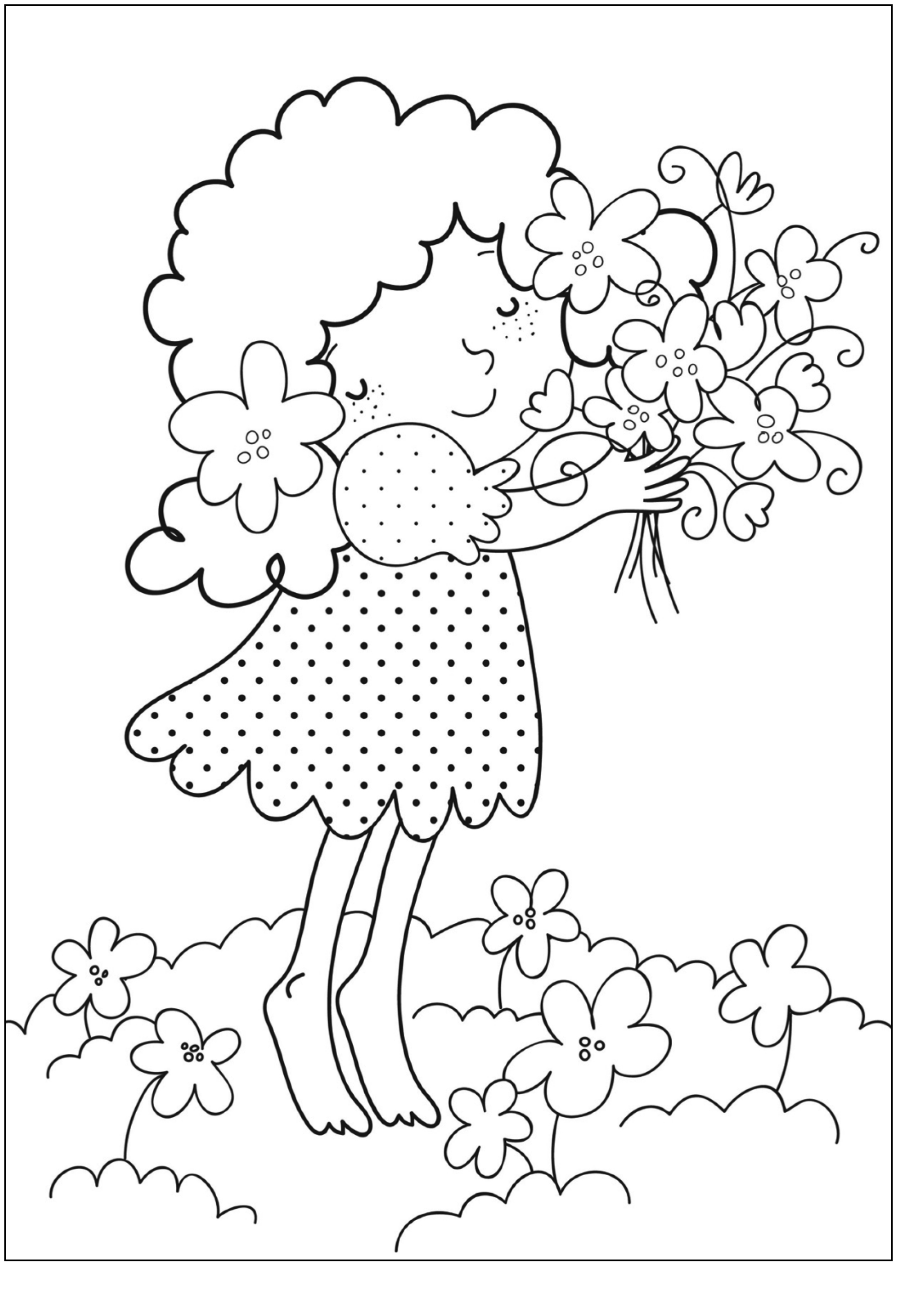 Simple Flower Coloring Pages Free Printable 92