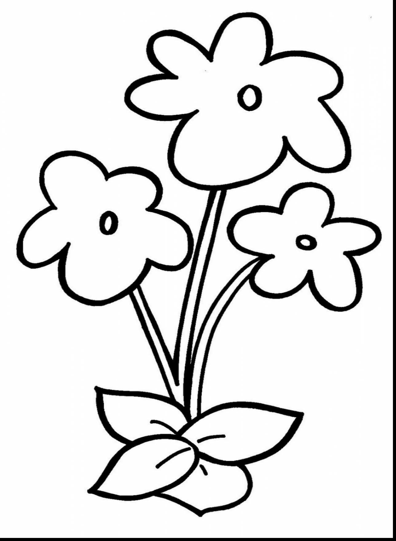 Simple Flower Coloring Pages Free Printable 93