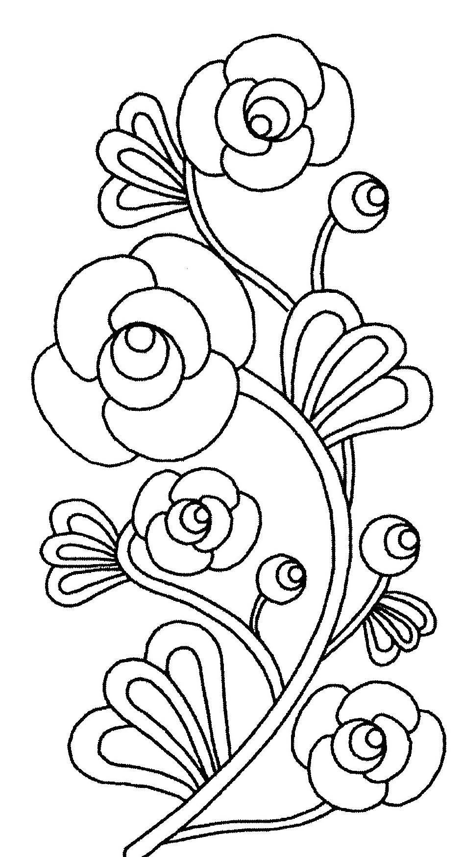 Simple Flower Coloring Pages Free Printable 97