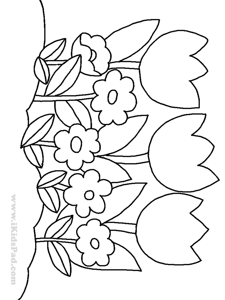 Simple Flower Coloring Pages Free Printable 99