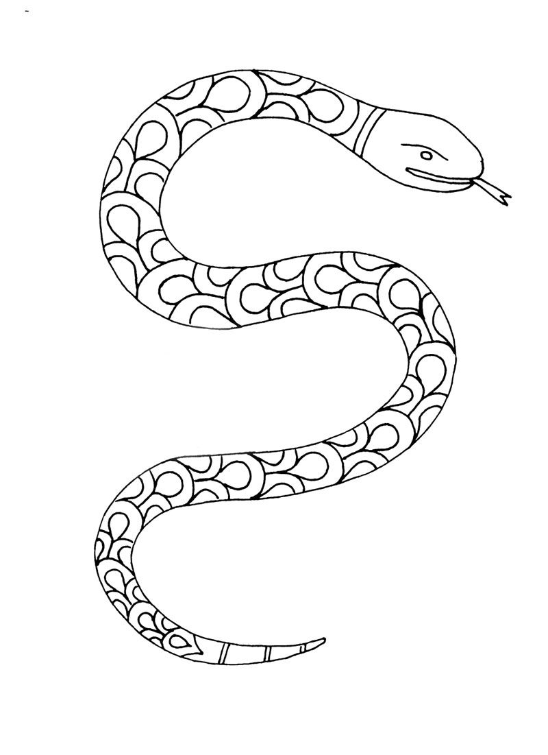 Snake Coloring Pages for Kids Free Printable 10