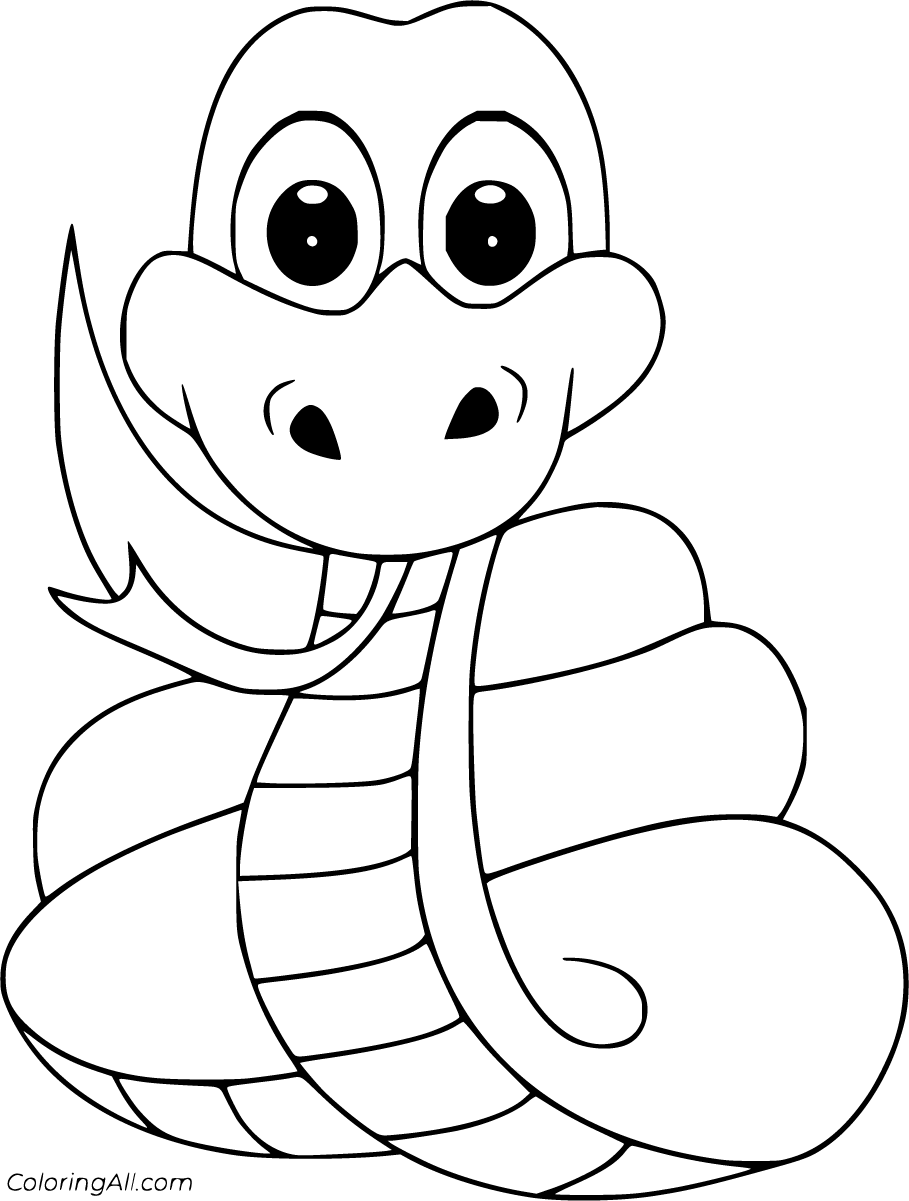 Snake Coloring Pages for Kids Free Printable 13