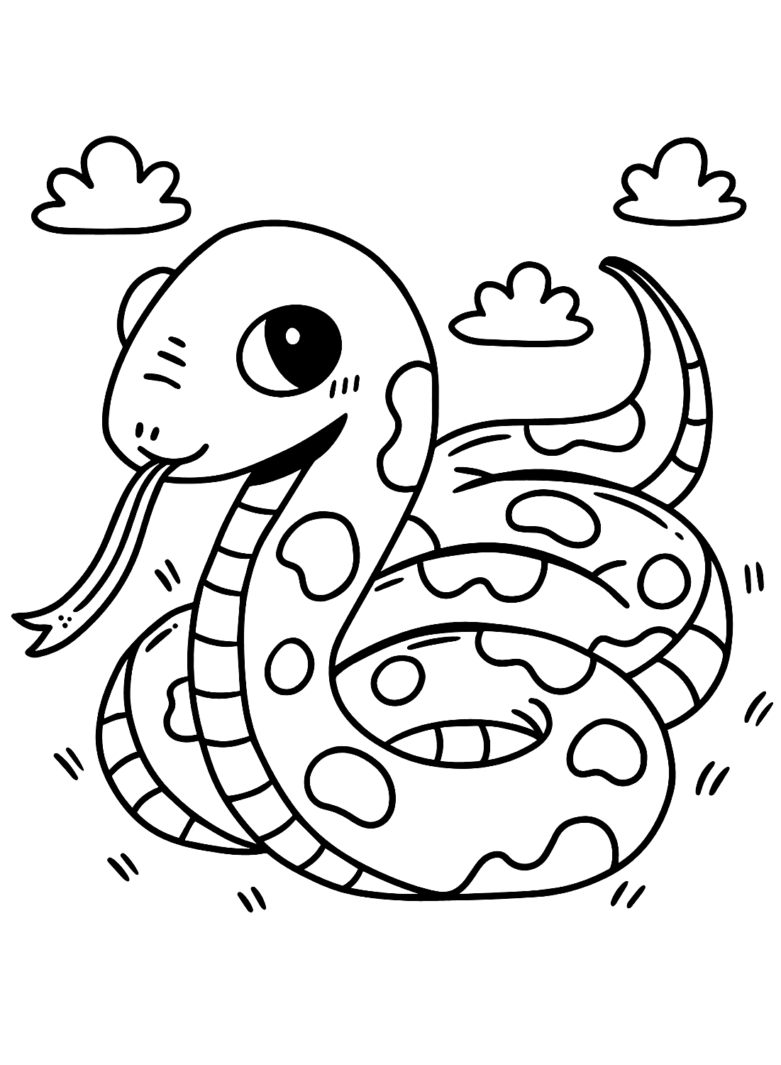 Snake Coloring Pages for Kids Free Printable 15