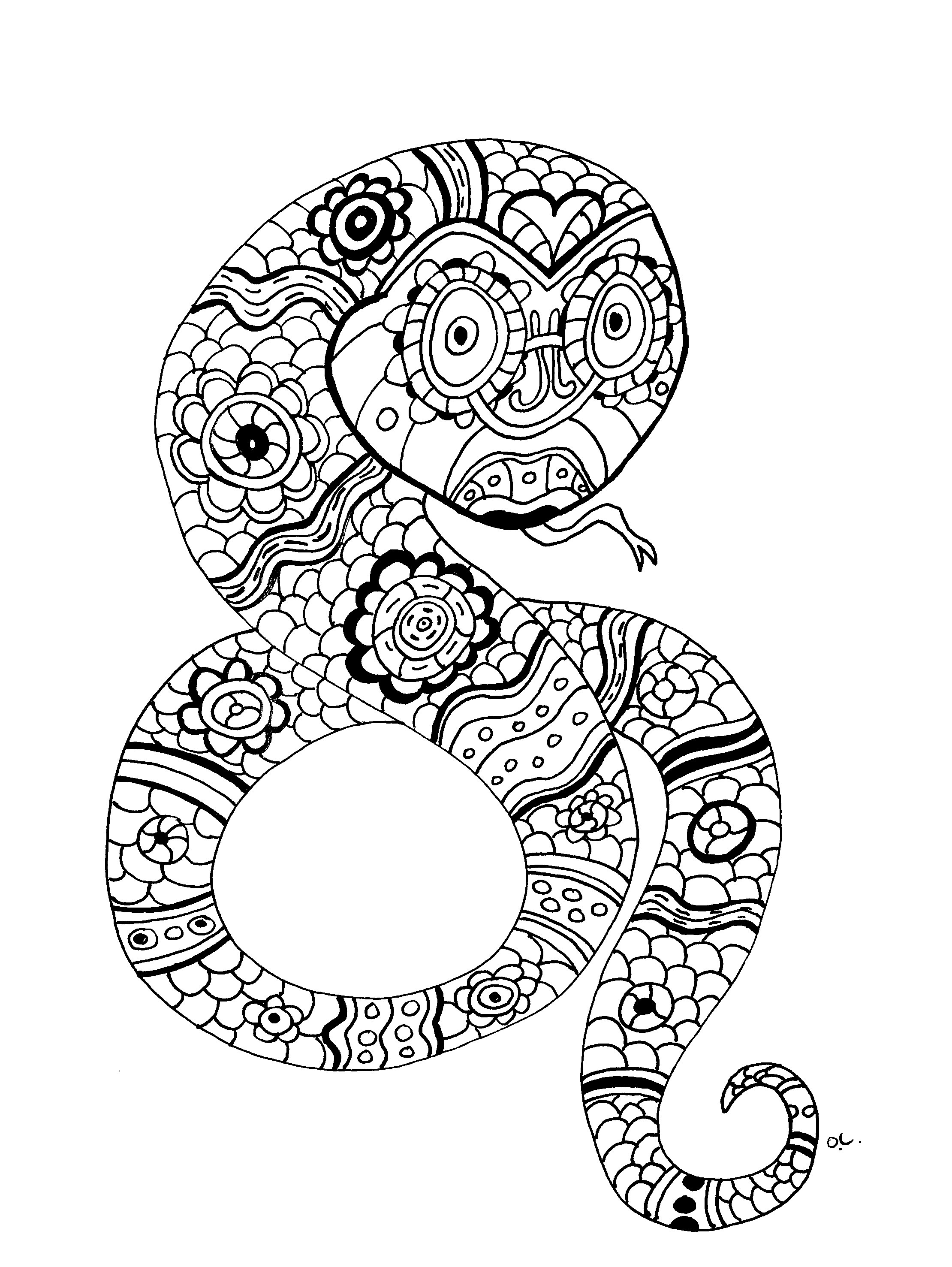 Snake Coloring Pages for Kids Free Printable 18