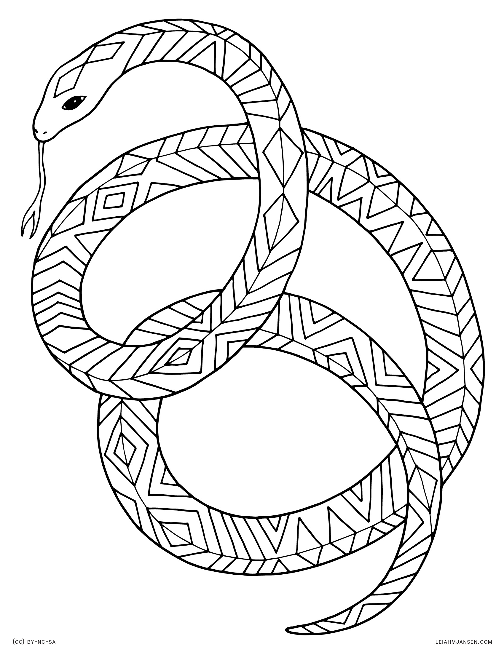 Snake Coloring Pages for Kids Free Printable 47