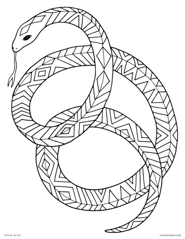 Snake Coloring Pages for Kids Free Printable 6