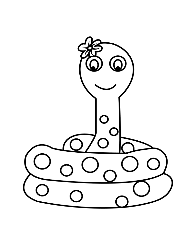 Snake Coloring Pages for Kids Free Printable 7