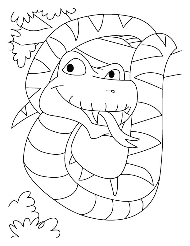 Snake Coloring Pages for Kids Free Printable 70