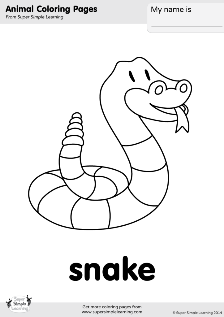 Snake Coloring Pages for Kids Free Printable 77