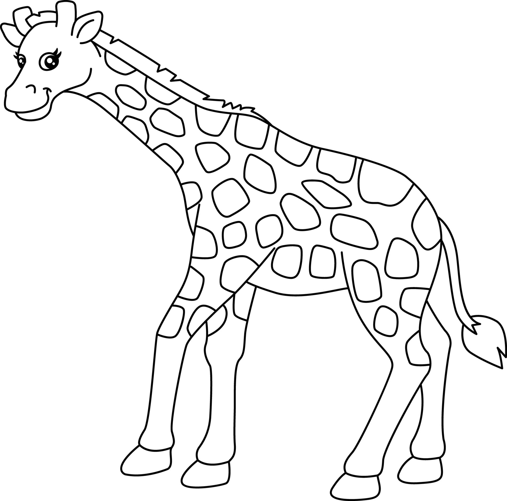 100+ Giraffe Coloring Pages 10