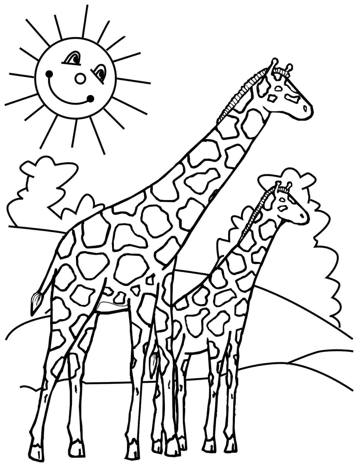 100+ Giraffe Coloring Pages 16